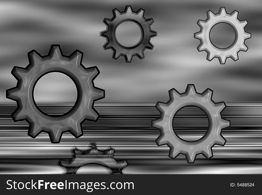 Background Wallpaper with BW Gears wheel in 3D bevel effect. Background Wallpaper with BW Gears wheel in 3D bevel effect.