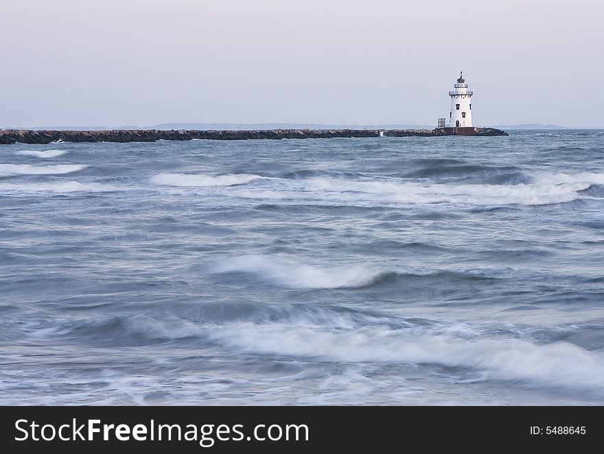 This is a picture of a Lighthouse in Connecticut.