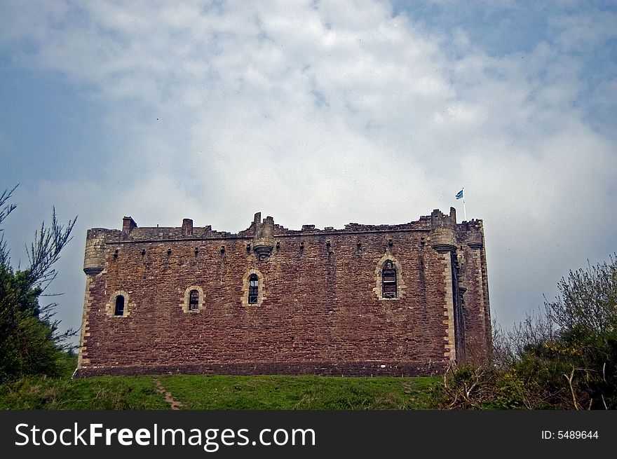 Doune castle on a hill at doune in scotland. Doune castle on a hill at doune in scotland