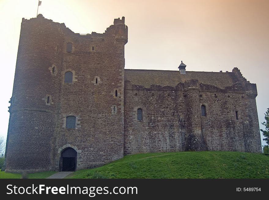 The main view of doune castle in scotland. The main view of doune castle in scotland