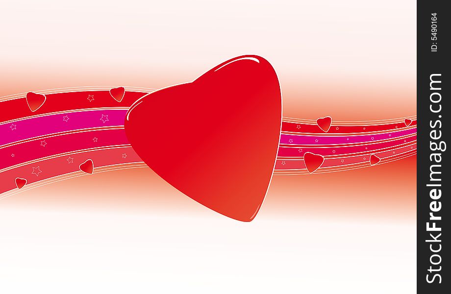 Vector illustration of a romantic heart. Vector illustration of a romantic heart.