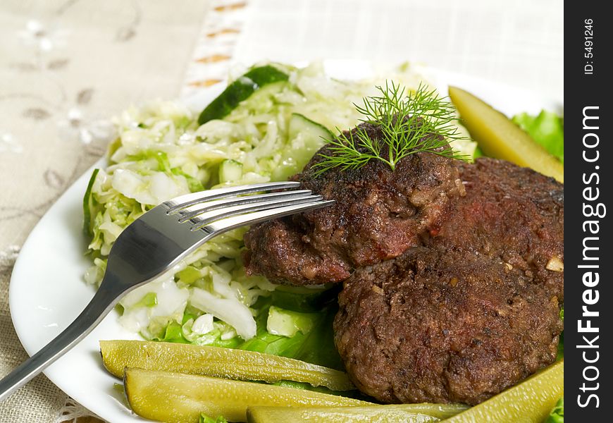 Cutlets With Salad