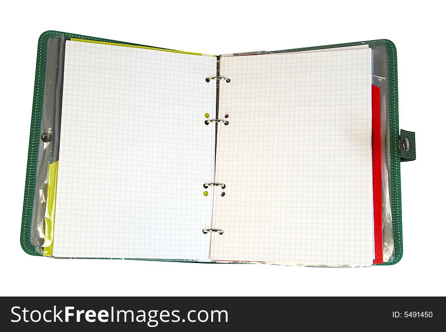 Writing-book for record in a cage. Writing-book for record in a cage