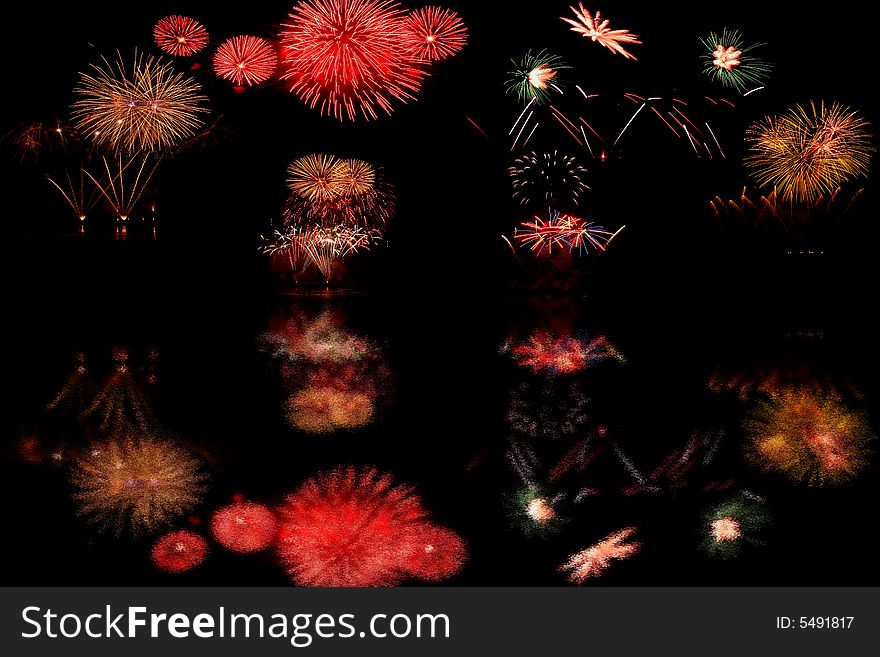 Colorful firework