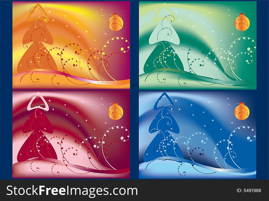 Vector Illustration. Abstract color winter. Vector Illustration. Abstract color winter