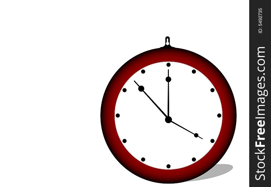 Wall clock on isolated background