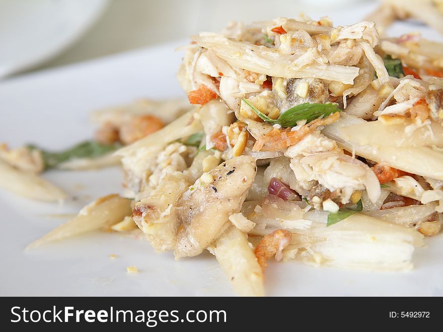 The delicious and wonderful cambodian fish salad. The delicious and wonderful cambodian fish salad