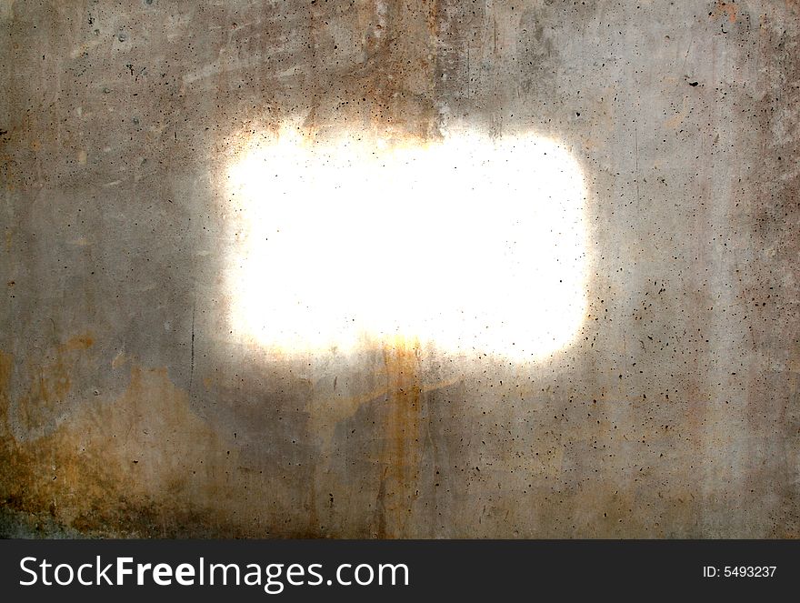 Old concrete wall with a space to write. Old concrete wall with a space to write