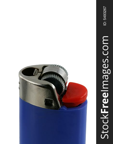 Isolated Blue Cigarette Lighter