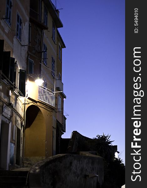 the village of Riomaggiore.Cinqueterre