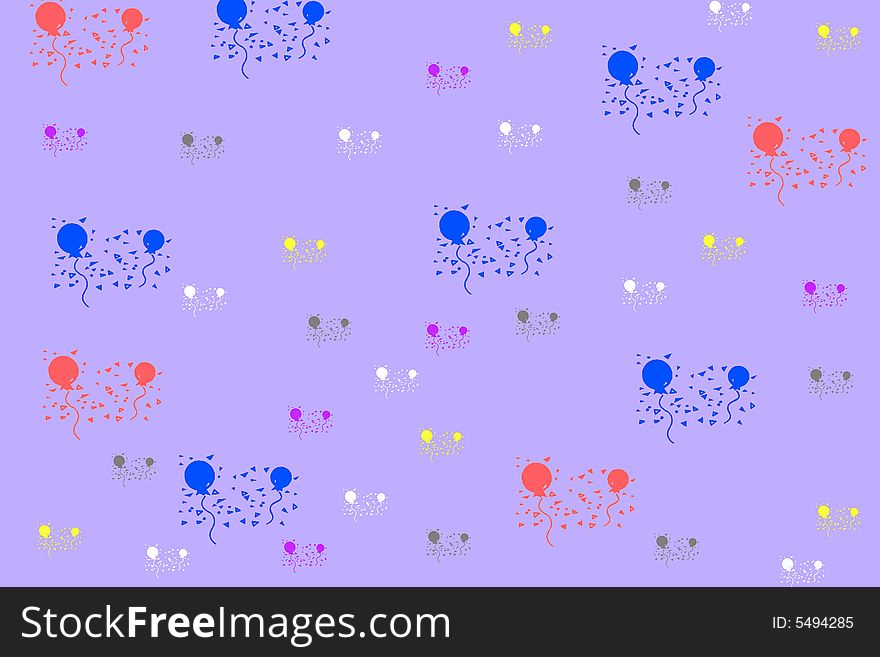 A funny background for web or paper with a lot of multicolor balloons. A funny background for web or paper with a lot of multicolor balloons