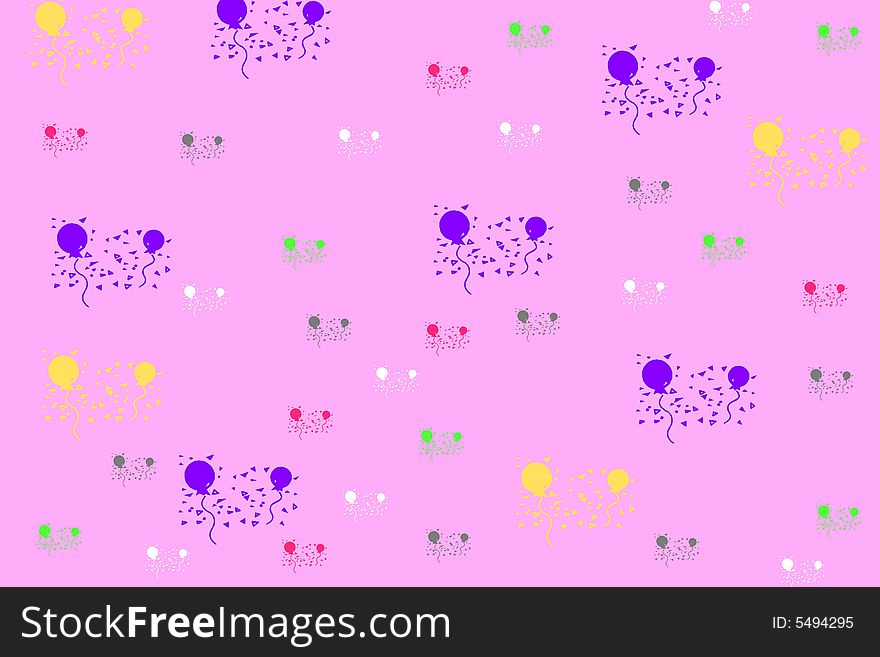 A funny background for web or paper with a lot of multicolor balloons. A funny background for web or paper with a lot of multicolor balloons