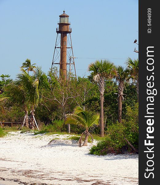 The lighthouse of sanibel island, florida. The lighthouse of sanibel island, florida