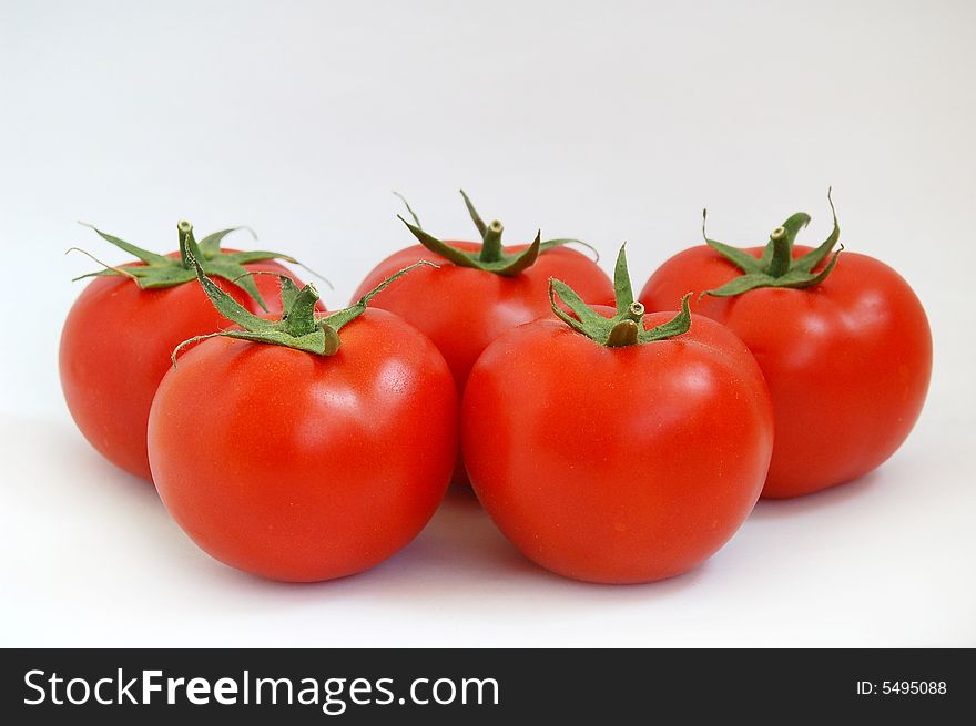 Big red ripe raw tomatoes