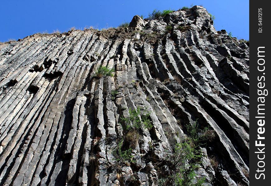 Volcanic rocks in Azat river gorge,Armenia