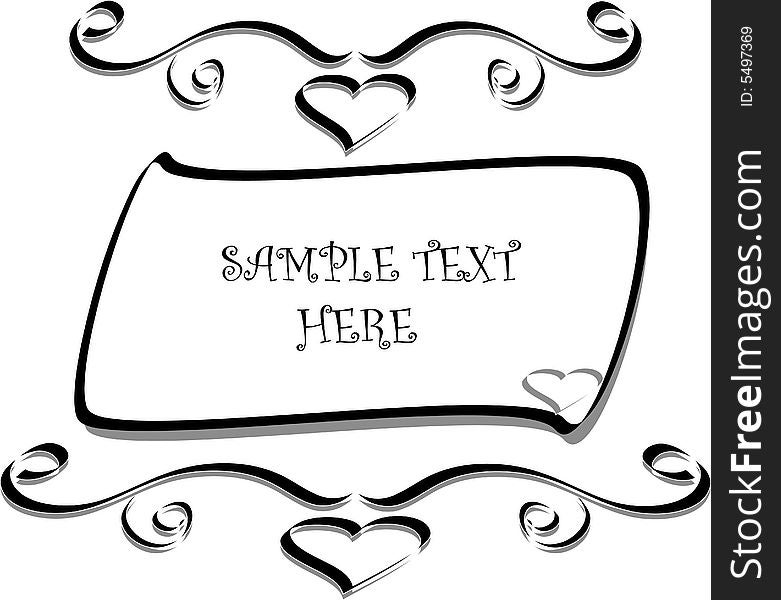 Silhouette illustration of a frame. Silhouette illustration of a frame