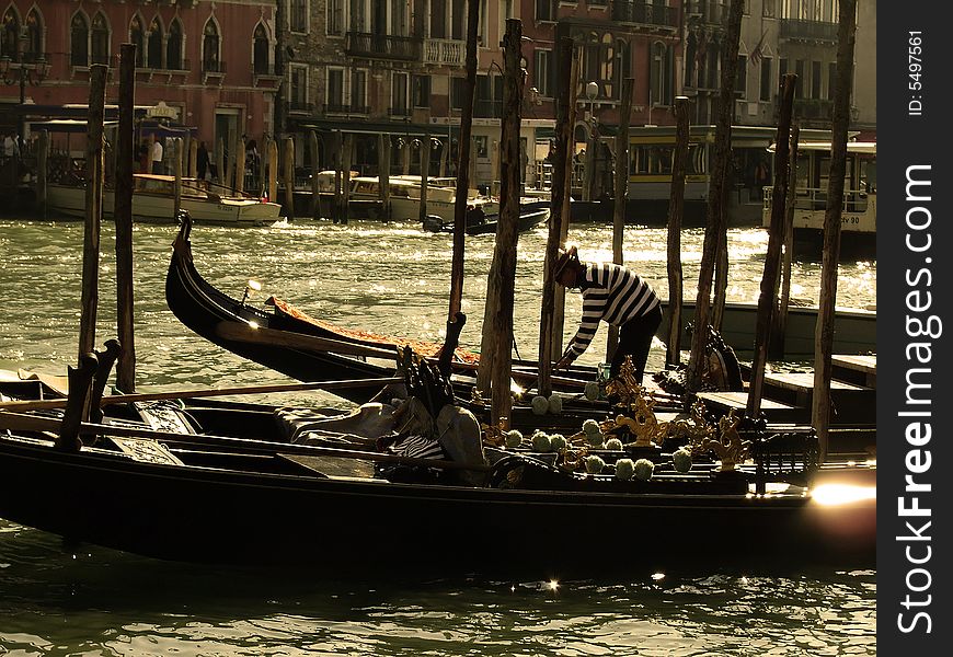 Gondolas In Venice