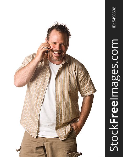 Man on cell phone