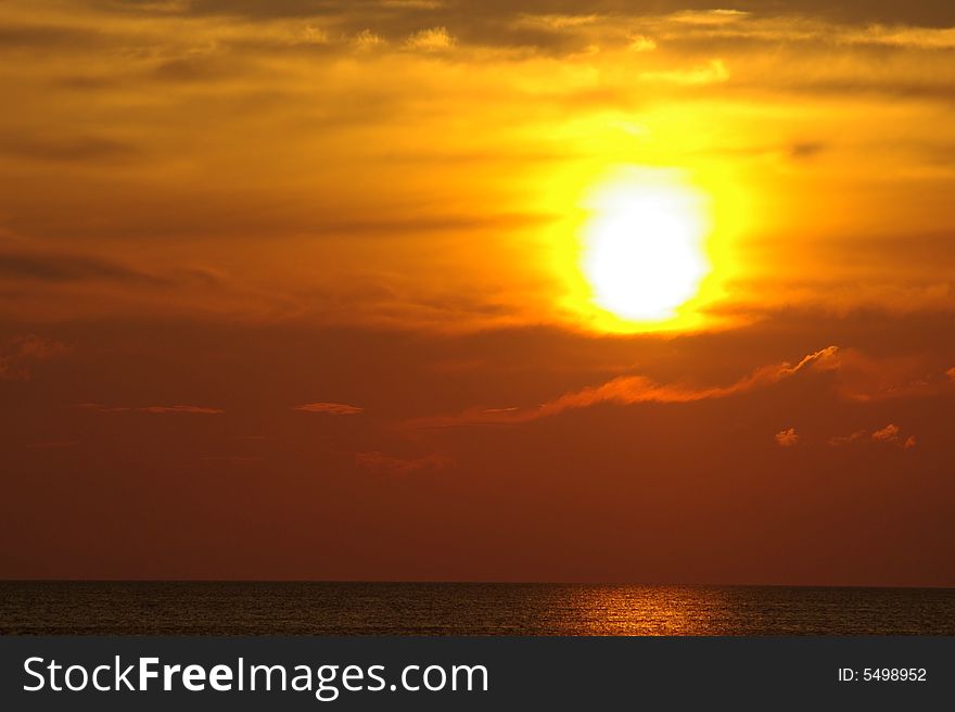 Sun lapsing down towards the evening sea. This photo is taken in Saaremaa. Sun lapsing down towards the evening sea. This photo is taken in Saaremaa.