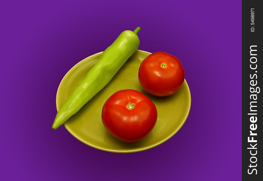 Tomatoes And Chili Pepper