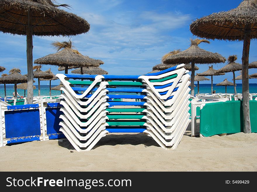 Beach on the island mallorca spain