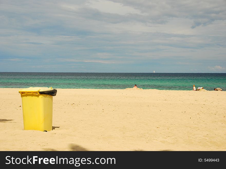 Beach on the island mallorca spain