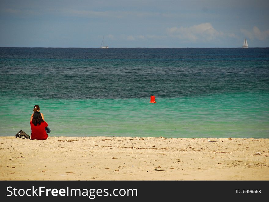 Beach on the island mallorca spain