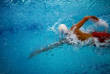 Swimming Crawl Athlete Stock Photography