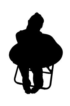 Silhouette With Clipping Path Of Woman In Chair Royalty Free Stock Images Silhouette With Clipping Path Of Woman In Chair Royalty Free Stock Images