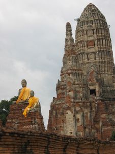 Buddhas With Stupa Royalty Free Stock Images Buddhas With Stupa Royalty Free Stock Images