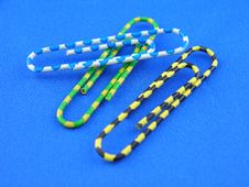 Colorful Paper Clips Royalty Free Stock Photos