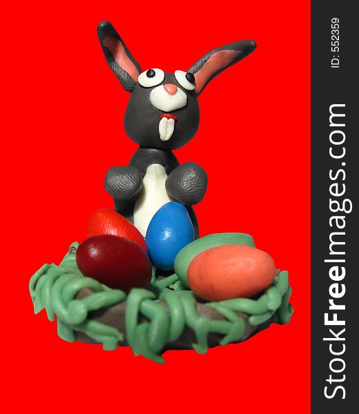 Easter bunny and eggs � plasticine