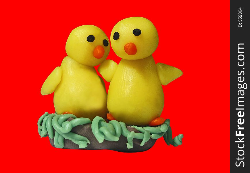 Two chicks 2 - plasticine