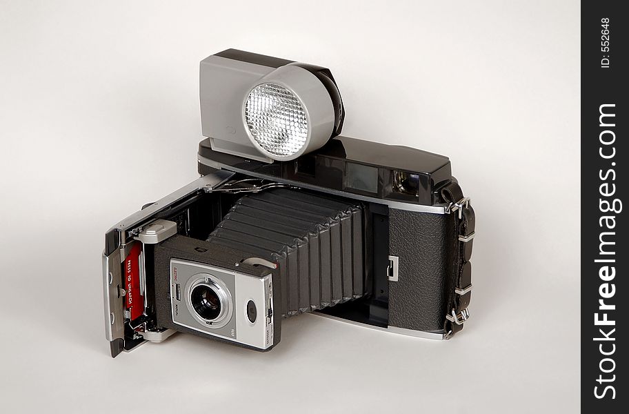 Photo of vintage Polaroid 900 camera.