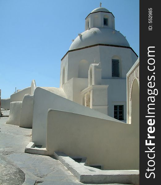 Ortodox Church On Santorini