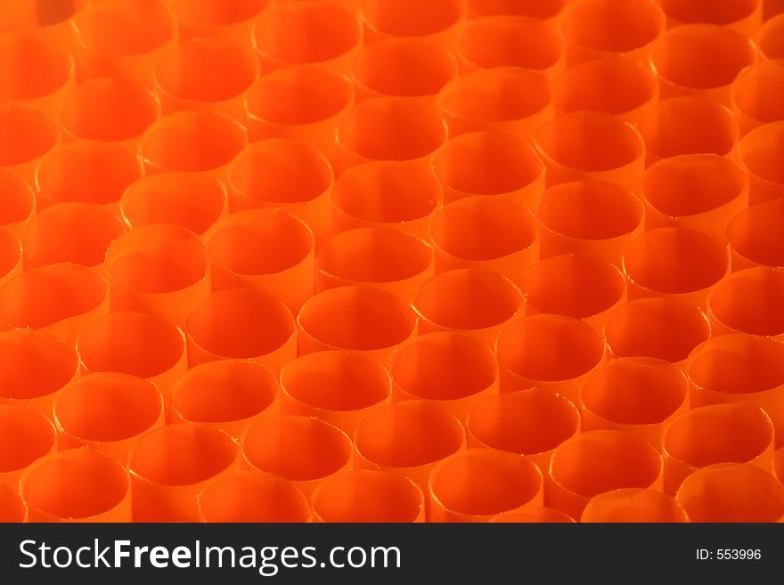 A group of red drinking straws.