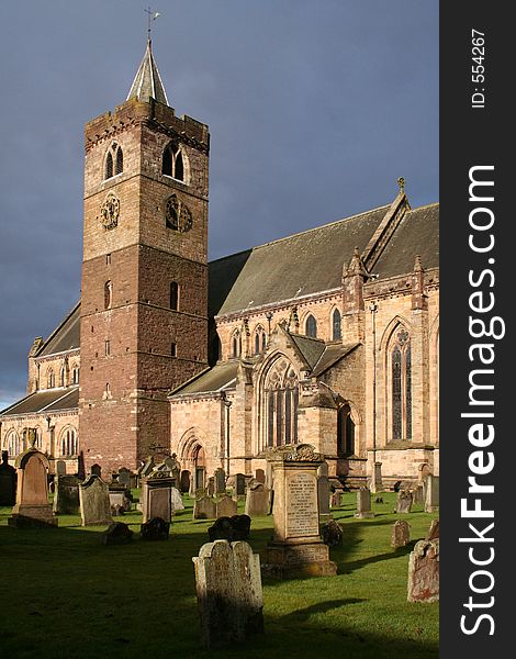 A view from the graveyard of Dunblane Cathedral, Scotland. A view from the graveyard of Dunblane Cathedral, Scotland