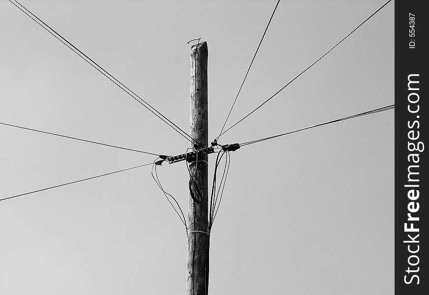 Pole and cables