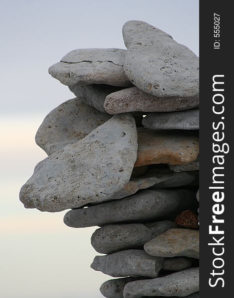 HUman built pile of stones in Northern- Europe (Estonia)