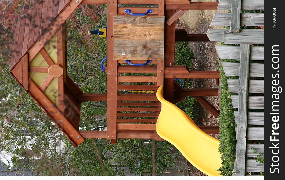 Children's Playground w Yellow Sliding Board