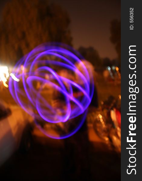 Circular Light Streaks..abstract, India