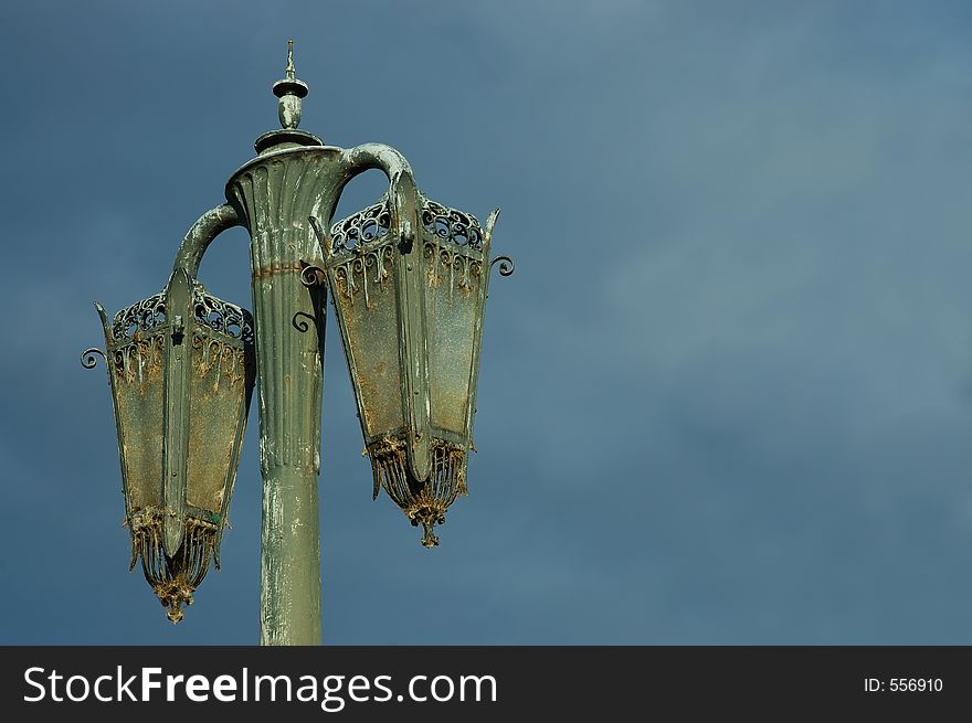 Old Street Lantern over a Cloudy Sky. Old Street Lantern over a Cloudy Sky