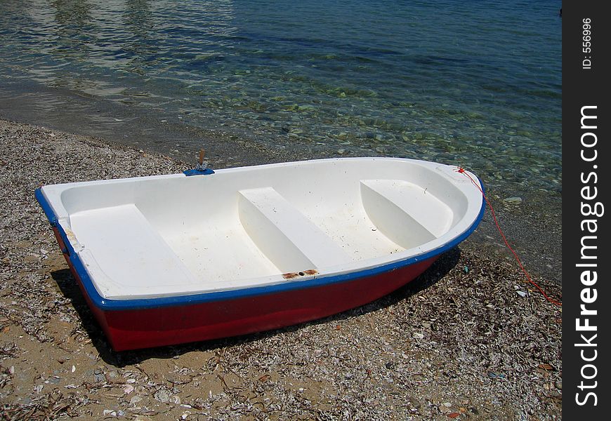 Boat on Beach, Paros, Greece