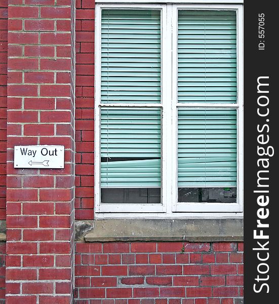 A window and red bricks