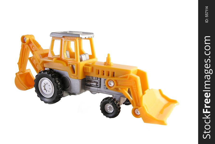 Tractor toy isolated