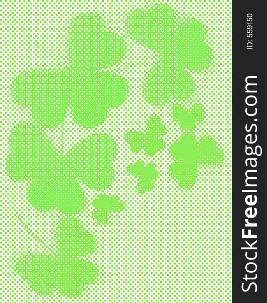 Dotty Shamrocks On White