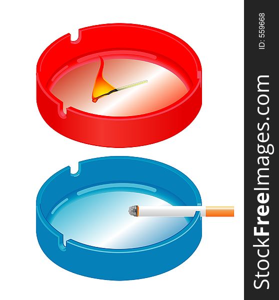 Ash trays - illustration