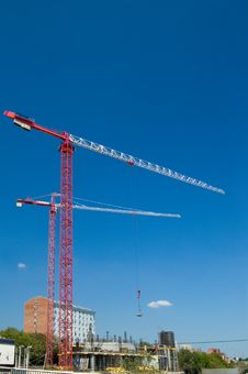 Elevating Cranes Royalty Free Stock Image Elevating Cranes Royalty Free Stock Image