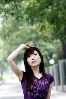 A Girl In The Summer. Royalty Free Stock Photos A Girl In The Summer. Royalty Free Stock Photos