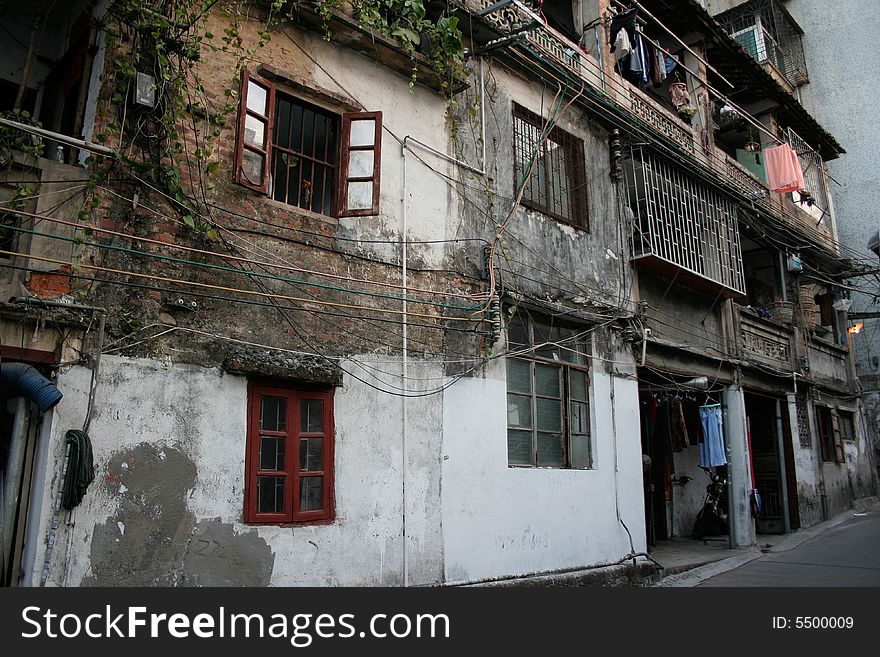 An old street in south china. An old street in south china